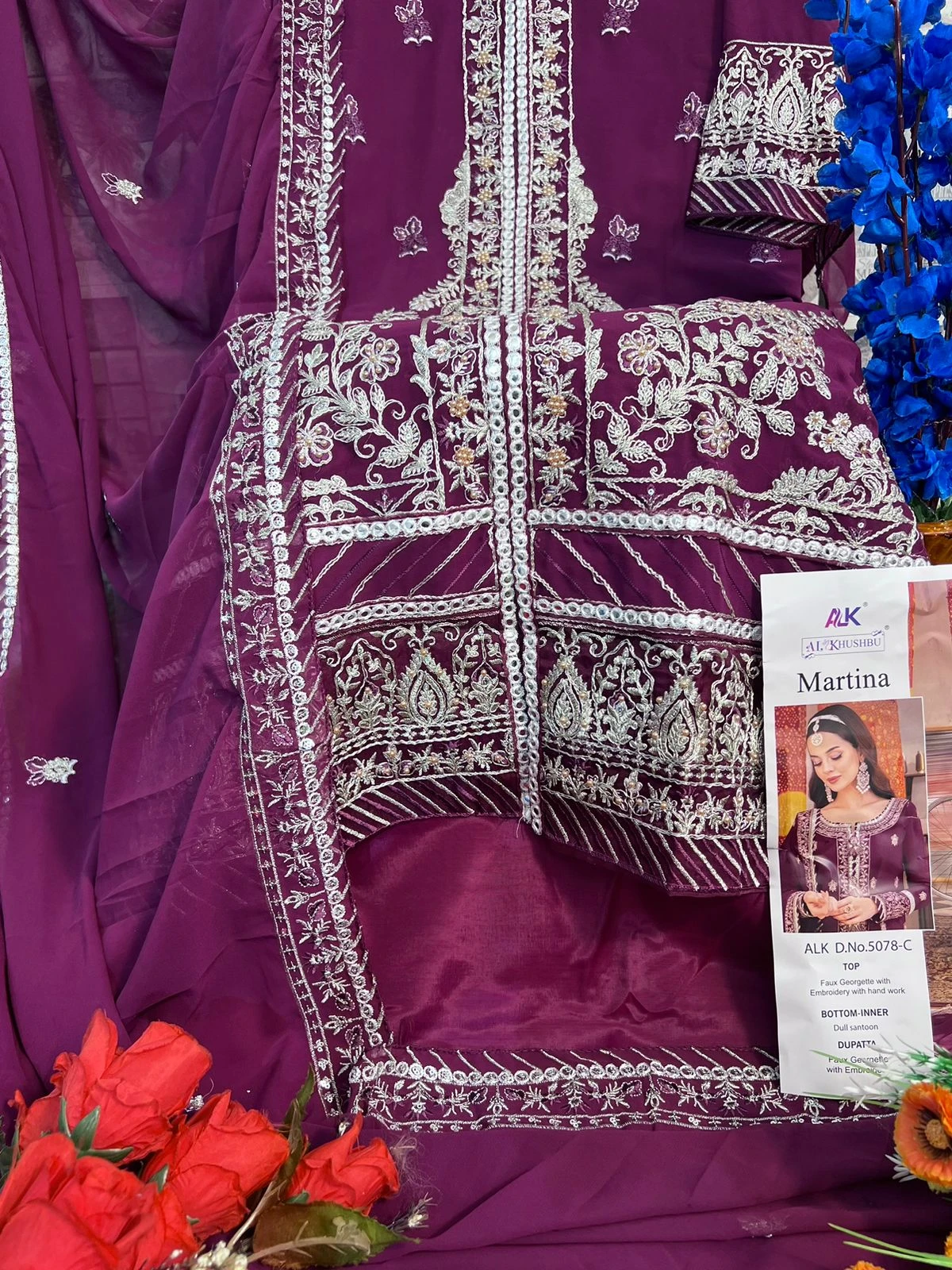 Al_Khushbu Martina Georgette Wholesale Pakistani Salwar Suit Catalog — Wholesale Salwar Suits, MPA wholesale from Surat - Gallery Image 6